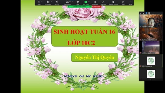 Giờ sinh hoạt onl tuần 16